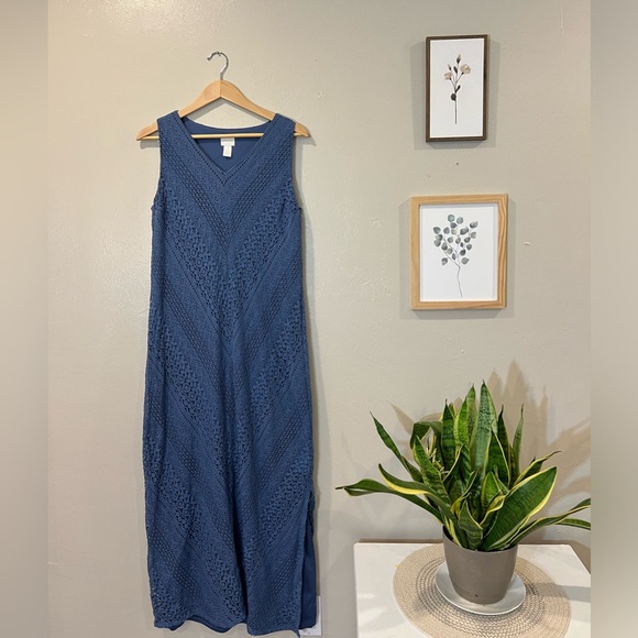 Chico’s Lace Blue Maxi Dress - Picture 4 of 6